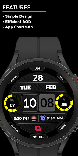 Automanight - watch face Screen 2