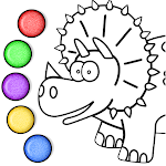 Cover Image of Download Dinosaur Glitter Coloring Book  APK