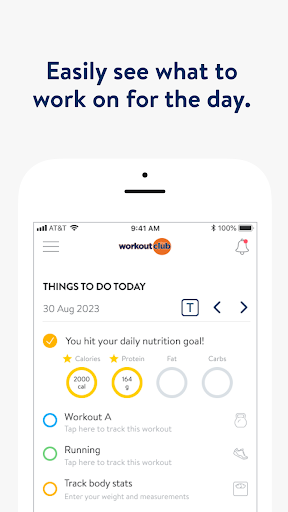 The Workout Club App Screen 2