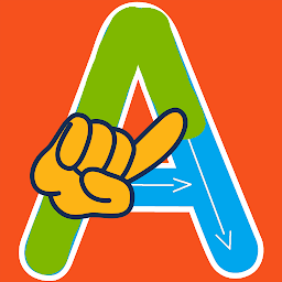 Imagen de ícono de escritura alfabeto ABC niños