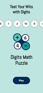 Digits Math Puzzle - Brain Gym
