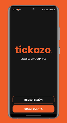 Android application tickazo screenshort