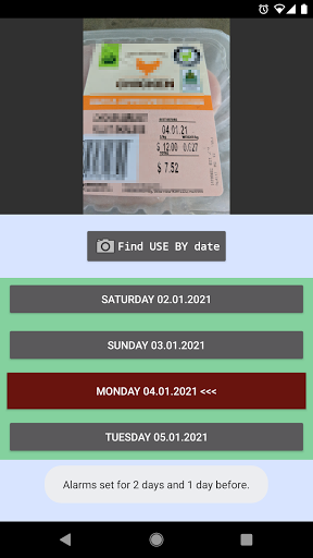 Before USE BY Screen 3