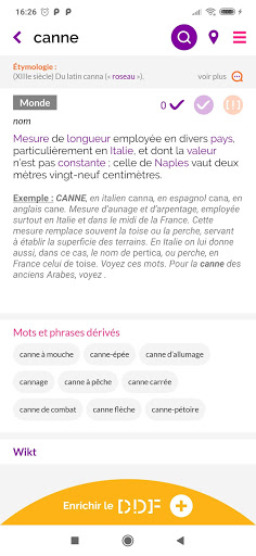 Dictionnaire des francophones Screen 3
