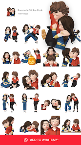 Screenshot 17 Romantic Stickers : WASticker android