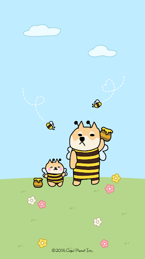 Android application 카카오톡 테마 - 뭘봐시바_꿀벌 screenshort