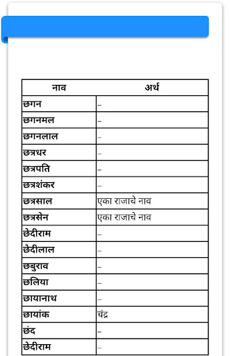 Android application Marathi baby names(बाळाची मराठ screenshort