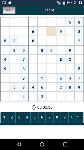 Android application Su-doku screenshort