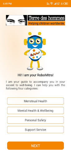 Robo Mitra Screen 2