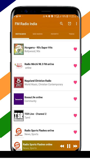 Android application FM Radio India screenshort