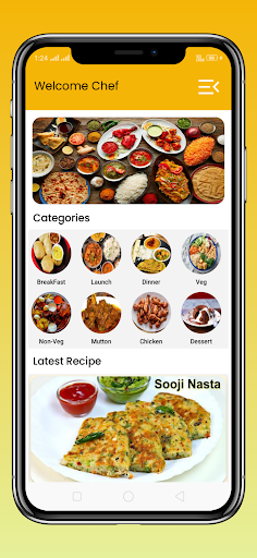 Android application Recipe Hub screenshort