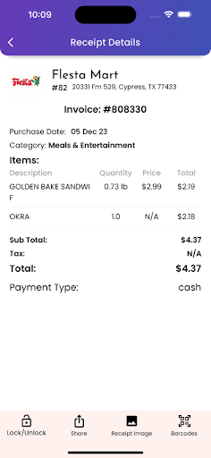 Receipts and Returns