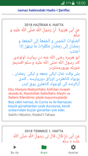 Haftanın Hadis-i Şerifi Screen 3