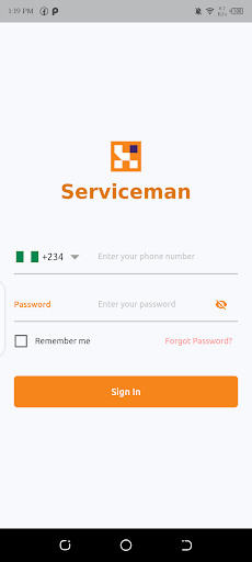 Android application Swiftly Serviceman screenshort