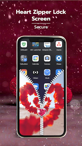 Heart Zipper Lock Screen Screen 3