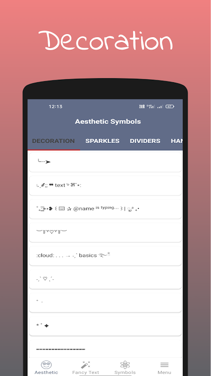 Aesthetic Symbols - 1.3 - (Android)