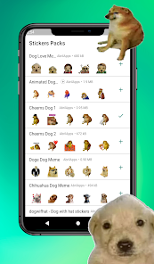 Captura de Pantalla 17 WAStickerApps Memes de Perros android