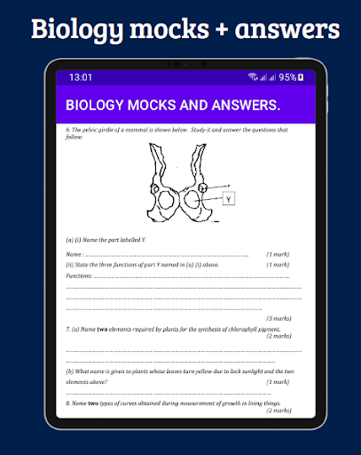 Biology; Mocks and answers. Screen 3