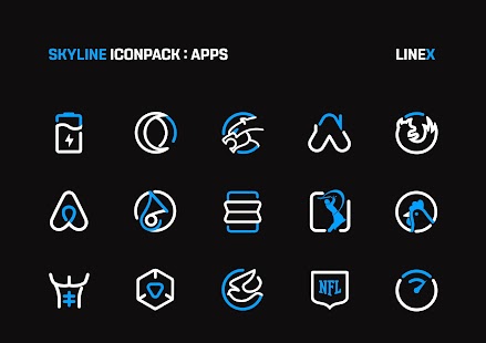 SkyLine Icon Pack : LineX Blue Edition Screenshot