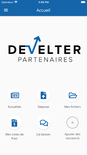 Android application Develter Partenaires screenshort