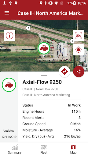 Case IH AFS Connect Fleet Screen 2