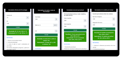 Calculadora de Porcentajes