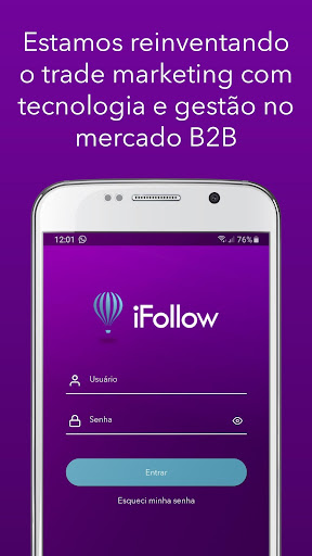 Android application iFollow screenshort