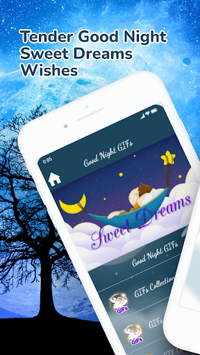 Android application Good Night Cards Wishes GIFs screenshort