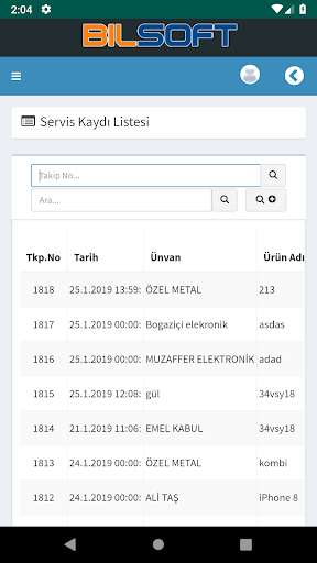 Bilsoft Teknik Servis Programı Screen 3