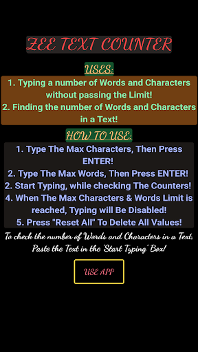 Android application Zee Text Counter screenshort