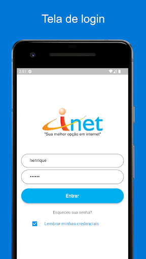 Android application iNET screenshort
