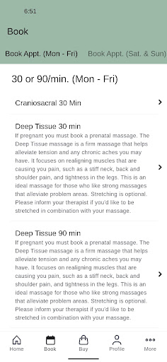 Eastside Massage Therapy Screen 2