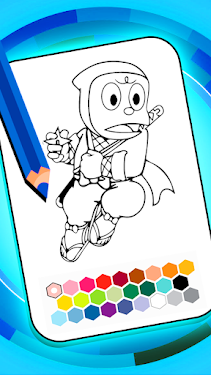 #1. Ninja Hattori coloring hero (Android) By: 2GX