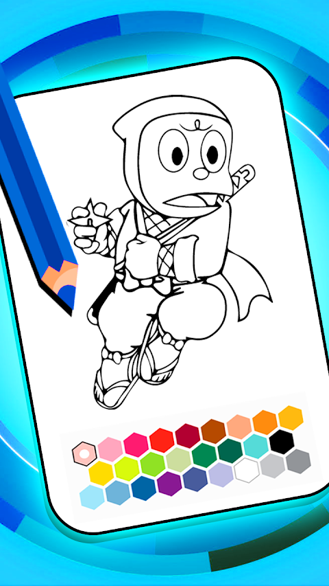 Ninja Hattori coloring heroのおすすめ画像1