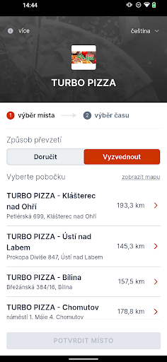 Android application TURBO PIZZA screenshort