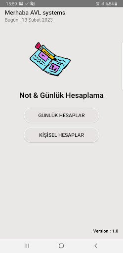 Android application Yevmiye Günlük Puantaj defteri screenshort