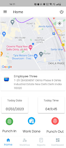 Android application Employroll 2.0 screenshort