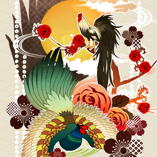 和風壁紙きせかえ　花鳥風流 logo