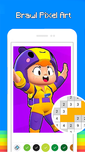 Brawl Stars Pixel Art Free Color By Number Book
