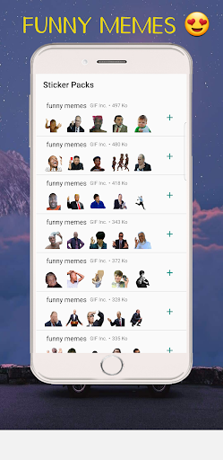 Android application Memes Stickers For WhatsApp screenshort