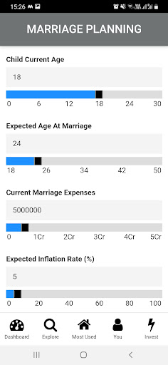 Android application Wellbeing Investment screenshort