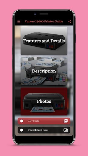 Android application canon g3000 printer guide screenshort