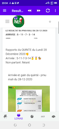 Pronostic pmu pmub gain journa