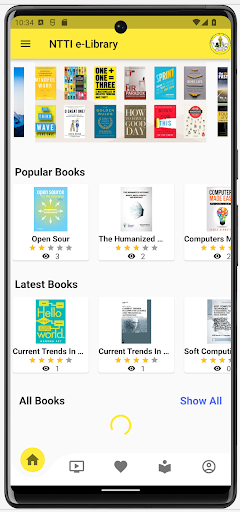 Android application e-Library screenshort