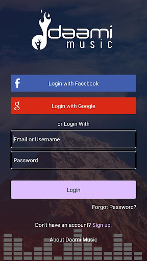 Android application Daami Music screenshort
