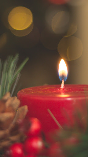 Android application christmas candle wallpaper screenshort
