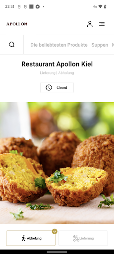 Android application Restaurant Apollon Kiel screenshort