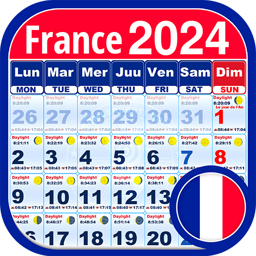2024 Calendrier 2024 French Calendar 2024 Yearly Calendar French