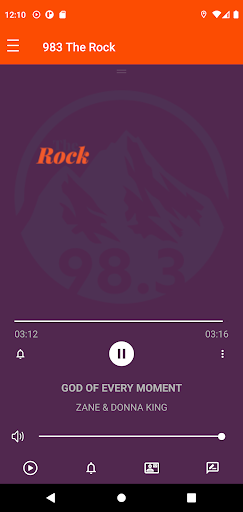 Android application 98.3 The Rock screenshort