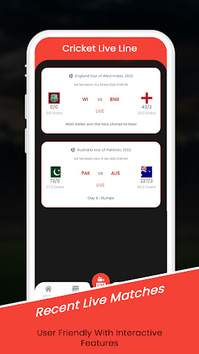 CrickkLive-Live Cricket score Screen 2